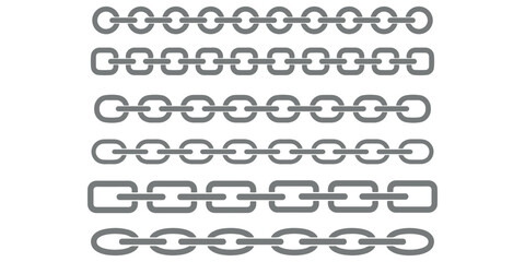 Seamless rope brush Strokes set for illustrator