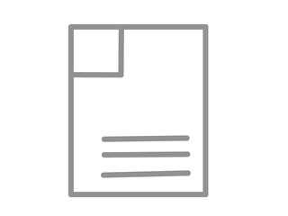 Simple grey outline of a document layout for templates, web design, and clean UI visuals
