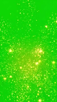Celebration & Impact Visual with golden explosion expanding on a green screen background ideal for video editing effects motion graphics and creative projects that require touch of energy distortion