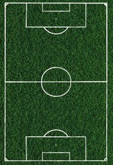 Illustration of a football field viewed from above