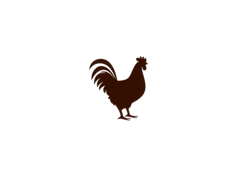 A chicken is standing on a white background - Powered by Adobe