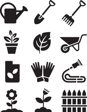 Fototapeta Gardening tools and plants for spring projects