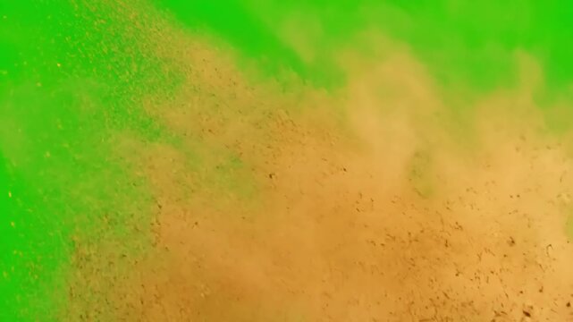 Abstract Particle Motion with sand storm graphics green screen background distortion, overlay, glitch, static noise, scan lines on black background, 4k animated video loop