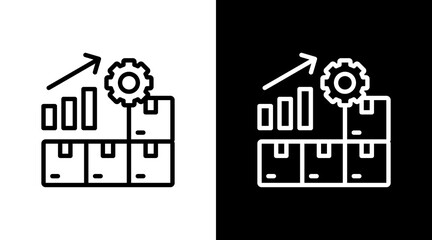 Marketing Stack White Icon Set Design