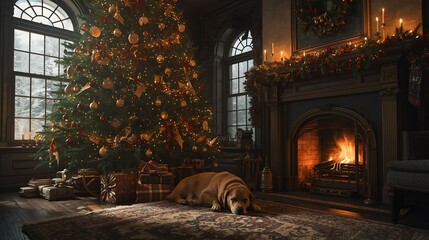 Victorian Christmas Scene