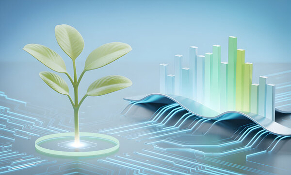 Watch your investments grow steadily like a plant with this data driven design