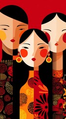 Lunar new year card celebration festive envelope design chinese red packet layout printable gift illustration