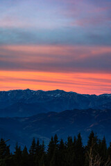 Sonnenuntergang Rennfeld - Hochsteiermark - Österreich - Saharastaub - Abendrot - Herbst