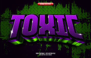 Toxic 3D editable text effect