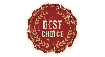 Vintage Best Choice Badge with Classic Serif Font