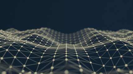 Sophisticated network visualization for modern technology designs, data analytics presentations and innovative abstract backgrounds for tech savvy audiences