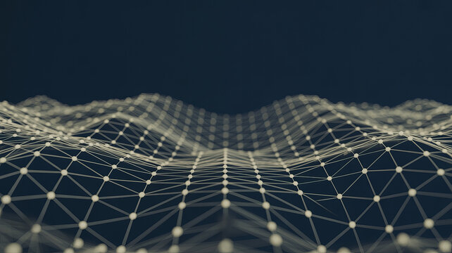 Sophisticated network visualization for modern technology designs, data analytics presentations and innovative abstract backgrounds for tech savvy audiences