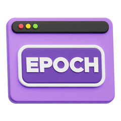 Epoch Website 3D Icon Isolated On The Transparent Background