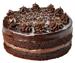 Delicious chocolate cake recipe close-up food photography