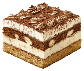 Delicious tiramisu cake bakery dessert photo cozy environment close-up