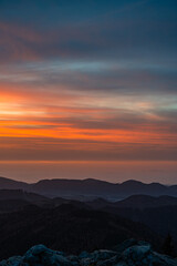 Sonnenaufgang Hochlantsch - Almenland - Teichalm - Oststeiermark - Sahara Staub - Steiermark - Österreich