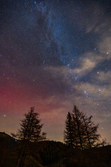 Fototapeta premium Polarlicht Österreich - Hochsteiermark - Alpen - Steiermark