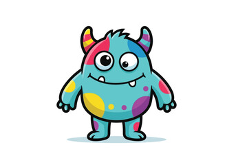 Adorable Colorful Cartoon Monster Character Design