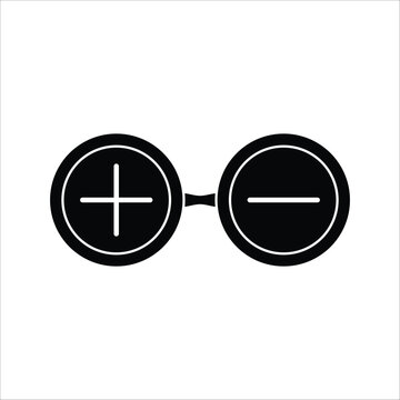 Minimalist conceptual graphic showing distinct plus and minus symbols, embodying the fundamental concept of balance, choice, increase, and decrease for modern design