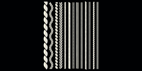 Seamless rope brush set for illustrator © TRENDING VECTOR ART3