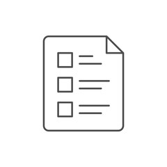 Document with checkbox line icon