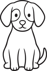 Obraz premium PrintAdorable puppy with a spot over one eye