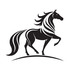 Fototapeta premium Horse icon silhouette.