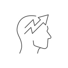 Self development line outline icon