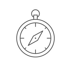 Navigational compass line outline icon