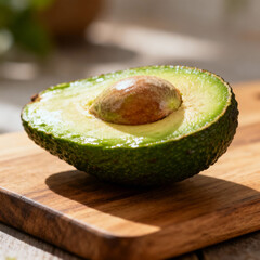 avocado on a wooden table
