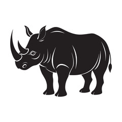 Rhino African Defender Strong Beast Silhouette
