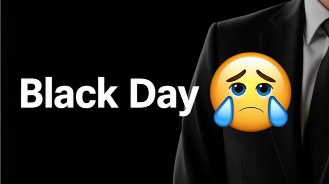 Black Day tears rolling down in a commercial video preview