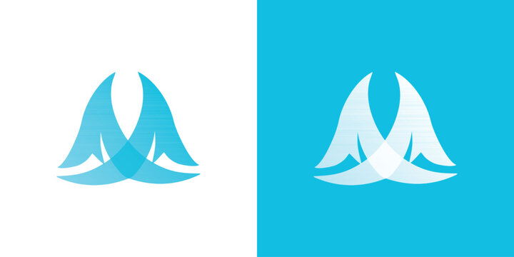 Abstract logo concept with overlapping shapes evokes trust and professionalism, perfect for technology, finance, or creative industries seeking a memorable brand mark