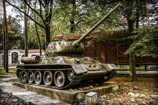 T34 tank at the Slovak National Uprising Memorial