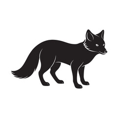 Arctic Fox Winter Stalker Animal Silhouette
