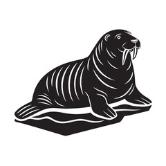 Walrus Coastal Guardian Arctic Beast Silhouette
