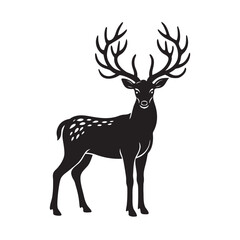 Red Deer Majestic Forest King Noble Silhouette