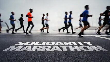 Solidarity marathon. Charity marathon.