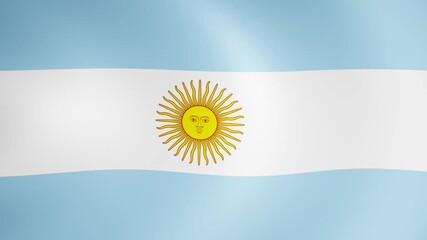 4K Loop Argentina Waving Flag Animation