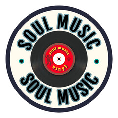 Soul Music Circular Vinyl Logo