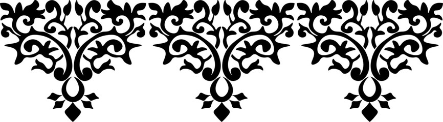 traditional pattern of sumatera. floral pattern with dark color © Rahmat