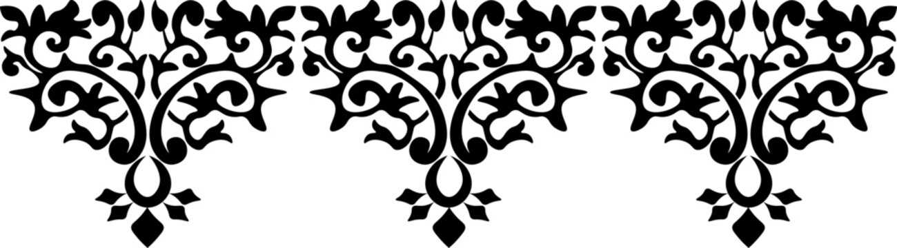 traditional pattern of sumatera. floral pattern with dark color