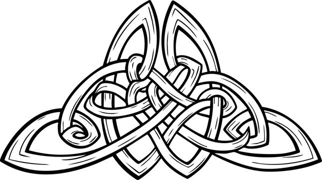 Intricate Celtic knotwork design embodies timeless tradition and enduring symbolism, perfect for cultural projects and elegant branding.
