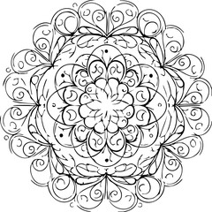 Intricate floral mandala design with elegant swirling patterns and decorative elements perfect for artistic projects and spiritual applications