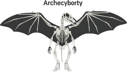 Archecyborty Skeletal Bat-Like Creature in Flight © FRIDA STORE