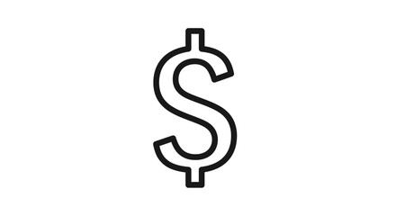Obraz premium dollar sign on white background