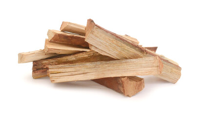 The logs of fire wood isolated on white