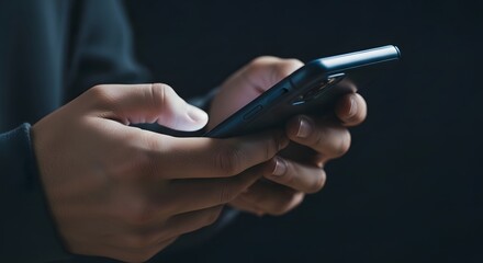 Hands Holding Phone During Black Friday Sale Online