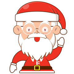 Santa Claus playful face cartoon cute