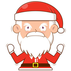 Santa Claus strong face cartoon cute